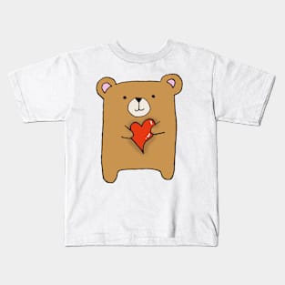 A bear with a heart Kids T-Shirt